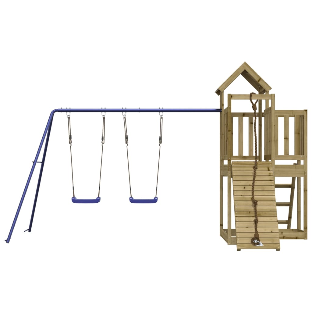 Aire De Jeux Extérieur En Bois