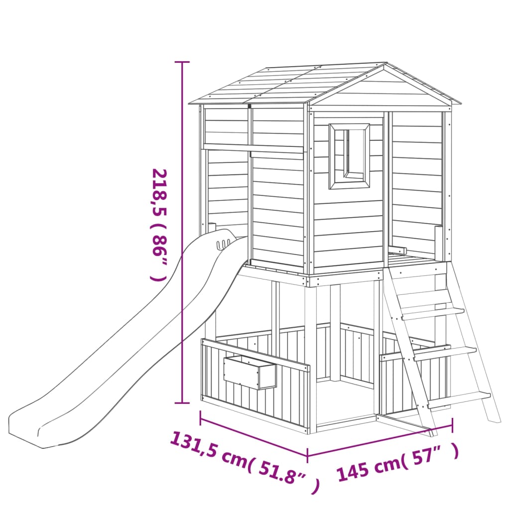Aire De Jeux Avec Cabane