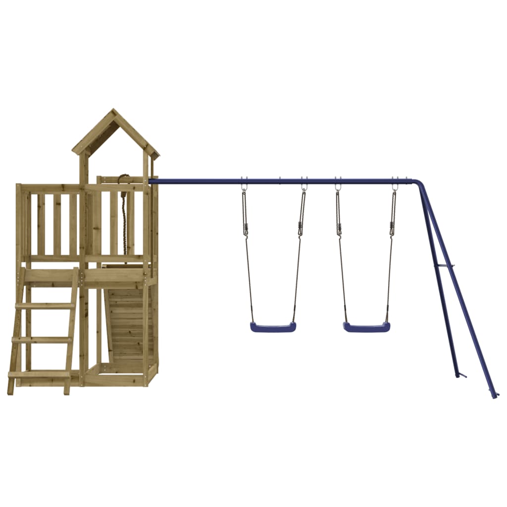 Aire De Jeux Extérieur En Bois